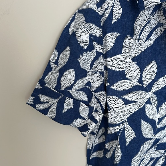 NWT Chicos size 2 Blue Leaf Print Dress - Picture 11 of 12